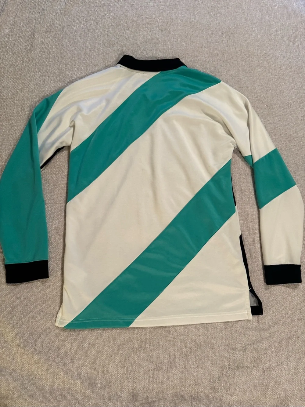 Adidas EQT 18 Black and Green Long Sleeve Shirt Medium